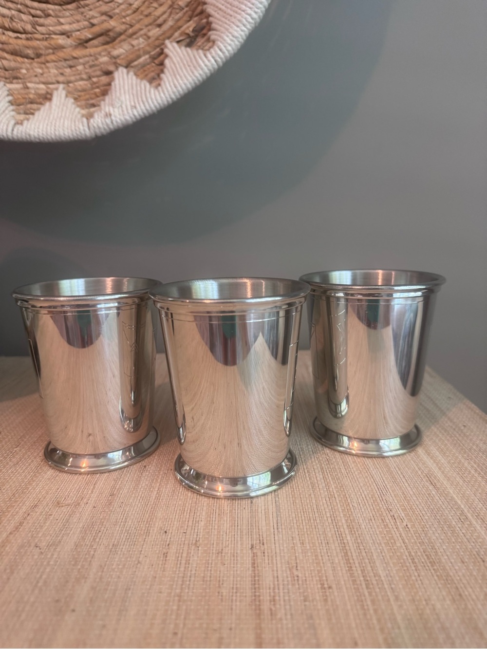 NWT Set of Three Woodbury Pewter Derby Style Mint Julep Cups